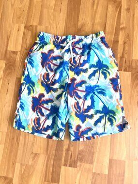The Children's Place Boys L(10-12) Print Swim Trunks Palm trees